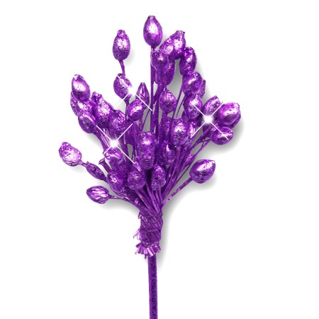 Motti bunch on stem 'purple purple glitter'
