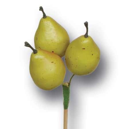 Pear 3 pc on stem 'green'