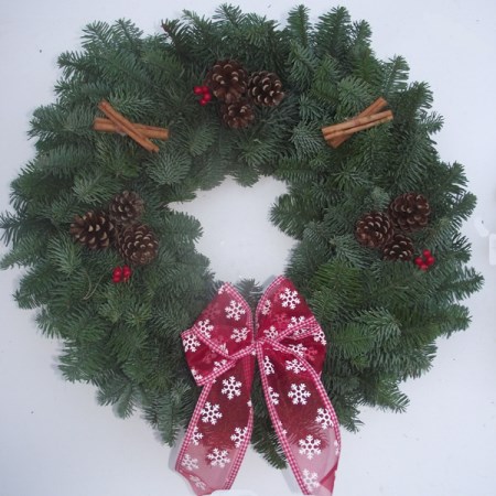 Noble Fir Wreath '12"' Decorated