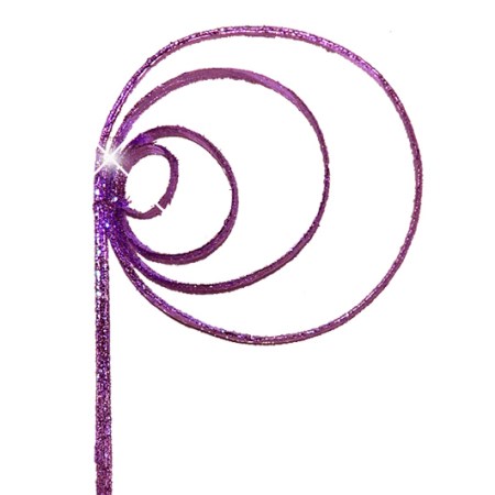 Cane coil 'purple purple glitter'