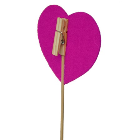 Clothespeg with heart on stem 'pink'