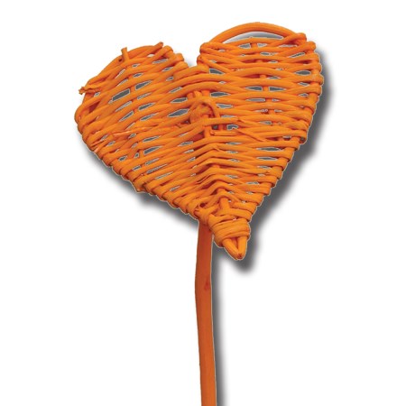 Lata heart on stem flat 'orange'