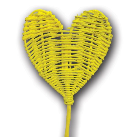 Lata heart on stem upright 'yellow'