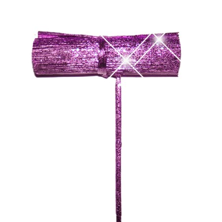 Leave roll on stem 'purple purple glitter'