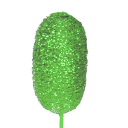 Luffa on stem 'green green glitter'