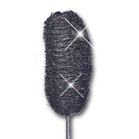 Luffa on stem 'black multi glitter'