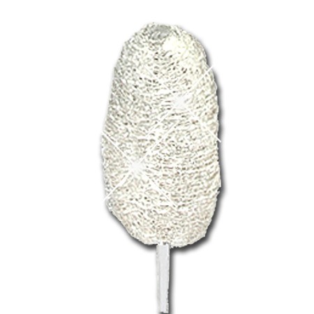 Luffa on stem 'ivory gold glitter'