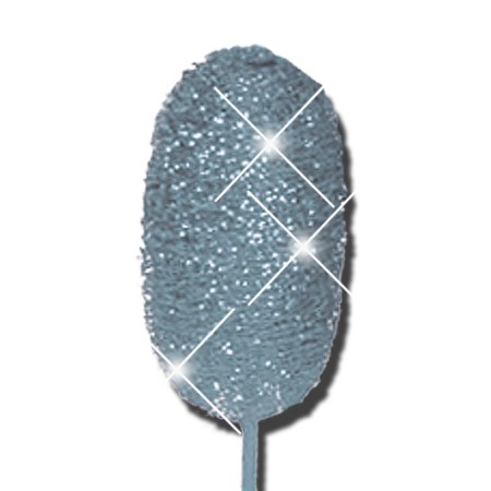 Luffa on stem 'silver silver glitter'