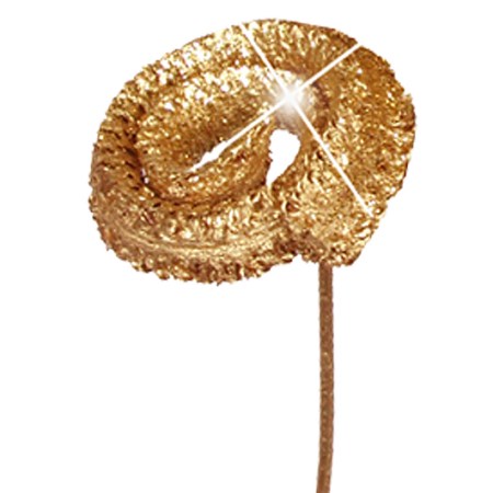 Palmring single on stem 'gold gold glitter'