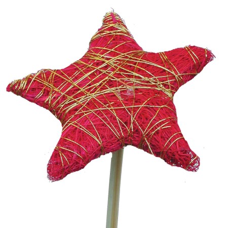Sisal star 'red and gold'