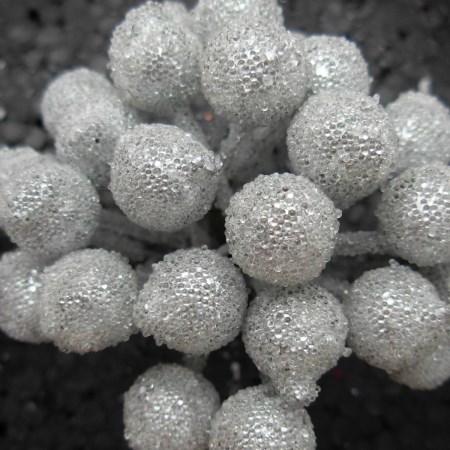 Sugared Berry Clusters 'silver'