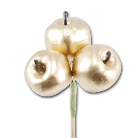 Apple 3pc on Stem Gold