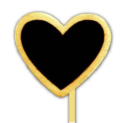 Blackboard Heart on stem 'Yellow'