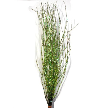 Birch Branch 55 cm 'green large glitter' Betula pendula