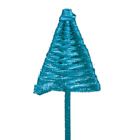 Brownitree on stem 'ice blue blue glitter'