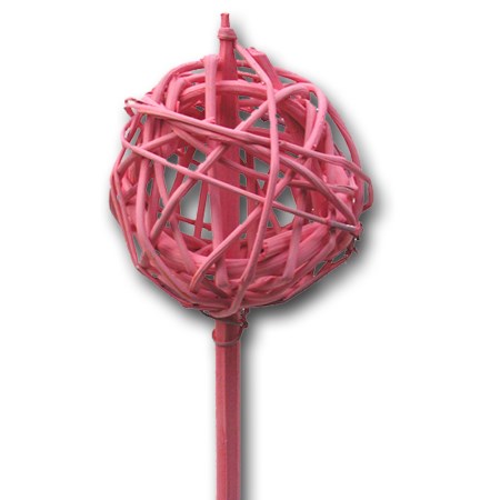 Brunchball 5 cm on stem 'pink'