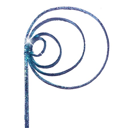 Cane coil 'ice blue blue glitter'