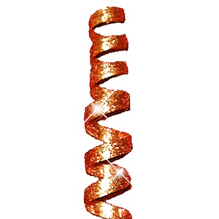 Cane spiral 'orange gold glitter'